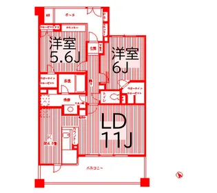 グライユール横浜【1階】の間取り