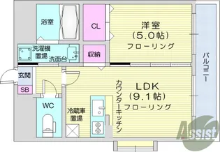 M CHATELET【4階】の間取り