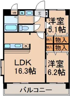 アラ・ブレーヴェ【2階】の間取り