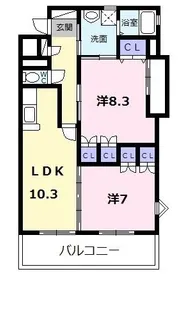 ヴェルメゾン【3階】の間取り