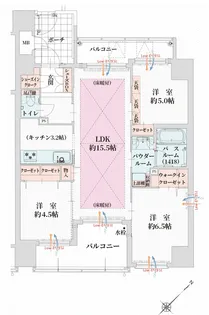 兵庫県明石市野々上3【マンション】の間取り