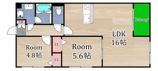 SOUTH COAT(サウスコート)【1階】の間取り