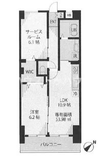 ソレアード茗荷谷【1階】の間取り