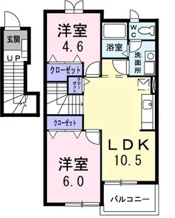 ヒルズIV【2階】の間取り