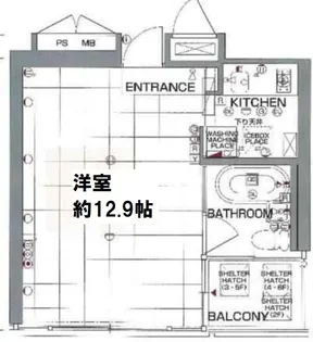 アクアプレイス大阪レジェンドII【8階】の間取り