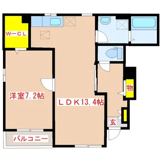 ブランカ大口 A【1階】の間取り