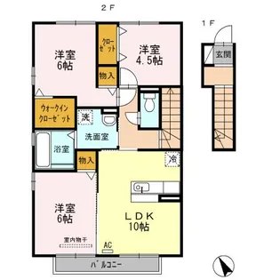 山口県防府市千日2【アパート】の間取り
