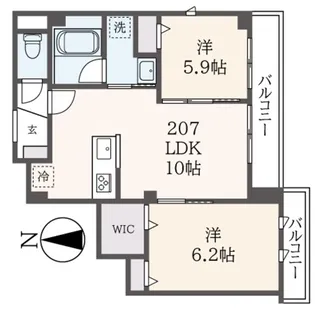 ダイワフラットIII【2階】の間取り