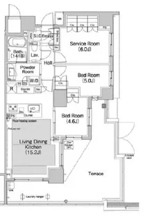 ブランズ東品川【1階】の間取り