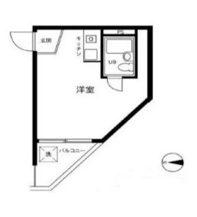 麻布フラット【3階】の間取り