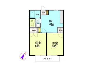 エクセルサンスメール B棟【1階】の間取り