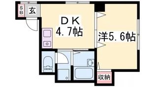 イースト西代【3階】の間取り