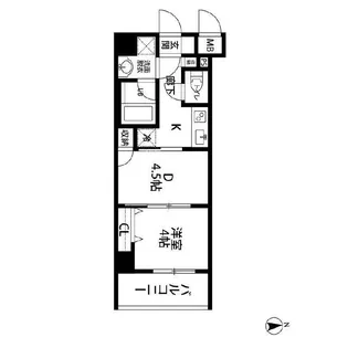 ルクレ東上野レジデンス【3階】の間取り