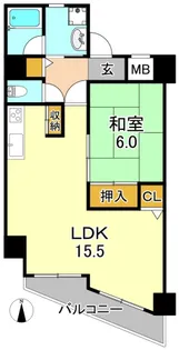 大阪府大阪市平野区長吉出戸6【マンション】の間取り
