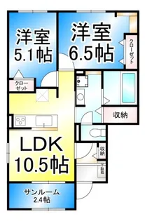 長野県長野市西和田1【アパート】の間取り