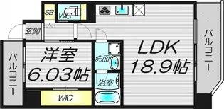 プレジオ新大阪EURO【3階】の間取り