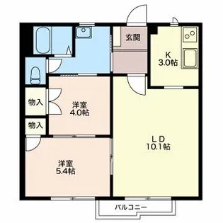 ツインセフィラ B【2階】の間取り
