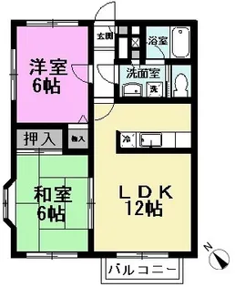 スワンキャッスルA【2階】の間取り