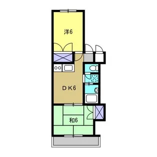 コーポ西有馬【1階】の間取り