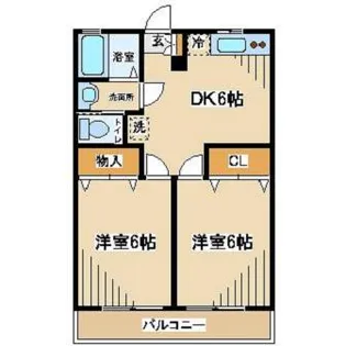 ハイムのばら【1階】の間取り