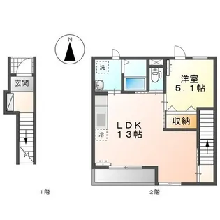 ヴァンヴェールII【2階】の間取り