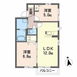 mtD・プラッツ A【2階】の間取り