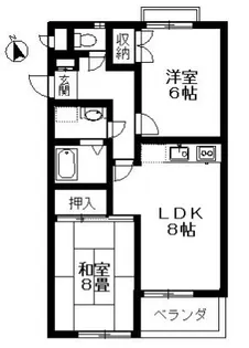 飛田給ガーデン【3階】の間取り