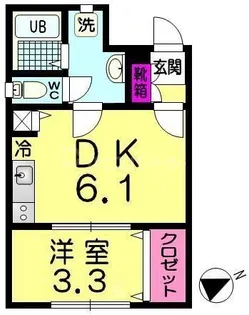 ブランシュール板橋【1階】の間取り