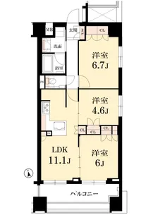 リソシエ京都河原町エクス【11階】の間取り