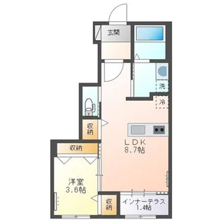ボヌール【1階】の間取り