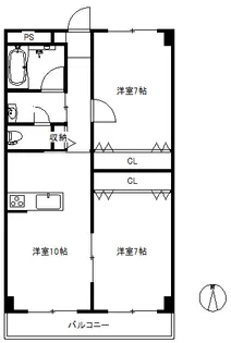 コンフォート中桜田【3階】の間取り
