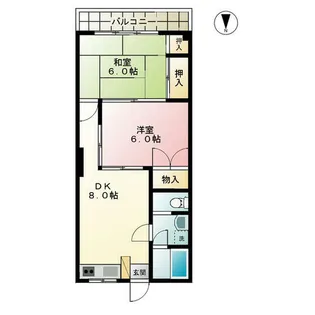 渡辺第二マンション【2階】の間取り