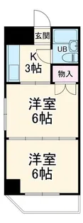 スカイハイツオダ【7階】の間取り
