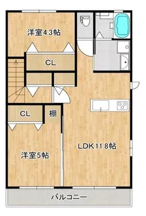 Shell Leben八反田【2階】の間取り