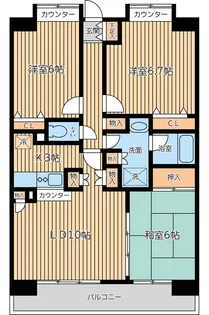 CITY SPIRE 西葛西【4階】の間取り