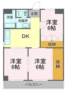 とどろきハイツ【4階】の間取り