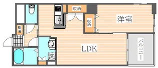 レジディア博多駅南【5階】の間取り
