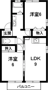 グリーンヴィラ 高師 B棟【1階】の間取り
