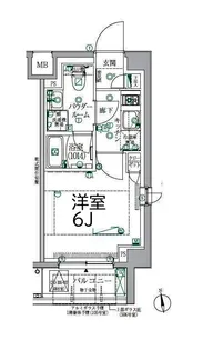 クレイシア横浜ヴェール【2階】の間取り