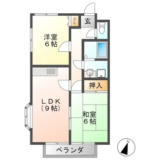 旭ハイツ【2階】の間取り
