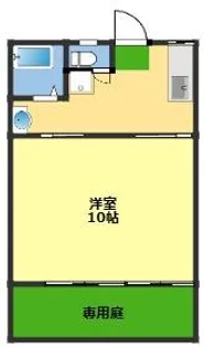 西田ハイツ 南【1階】の間取り