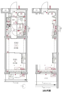 クレイシアIDZ大泉学園【1階】の間取り