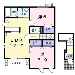 ホーク メゾンB【2階】の間取り