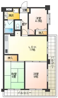 レヂオンス立川栄町【2階】の間取り
