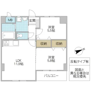 ce dear 五軒町【5階】の間取り
