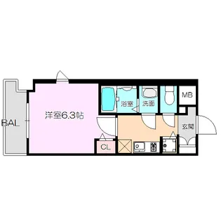 プレサンス新大阪ザシティ【8階】の間取り