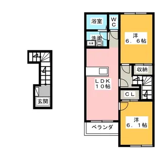 エルシャトーIII【2階】の間取り