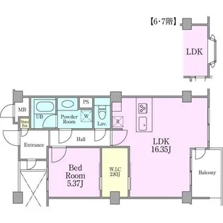 カスタネア栗平1・2・3番館【1】【3階】の間取り
