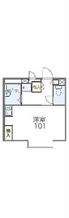 レオパレスジュネス【2階】の間取り