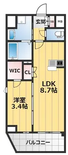 サムティ京橋Clear【9階】の間取り